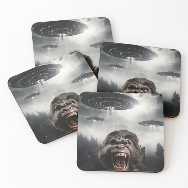 Item preview, Gorilla Selfie with UFOs designed and sold by Master-Print.