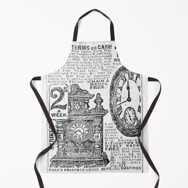 Item preview, Clock Advertisement, restored newspaper print from 1890 designed and sold by JonDelorme.