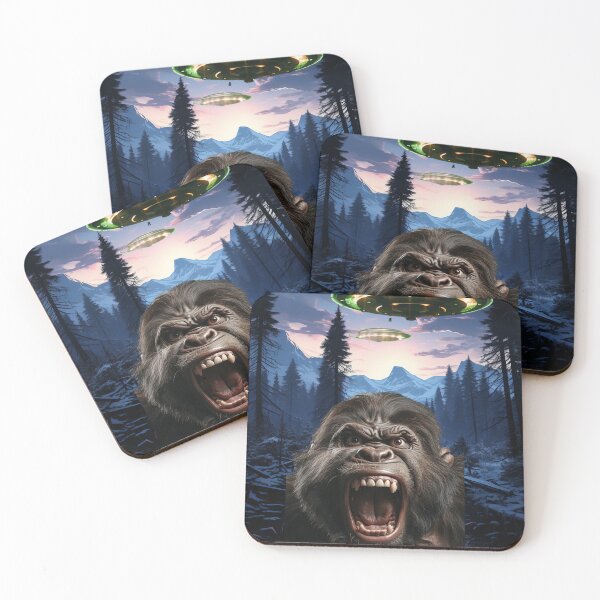 Item preview, Monkey Selfie with UFOs designed and sold by Master-Print.
