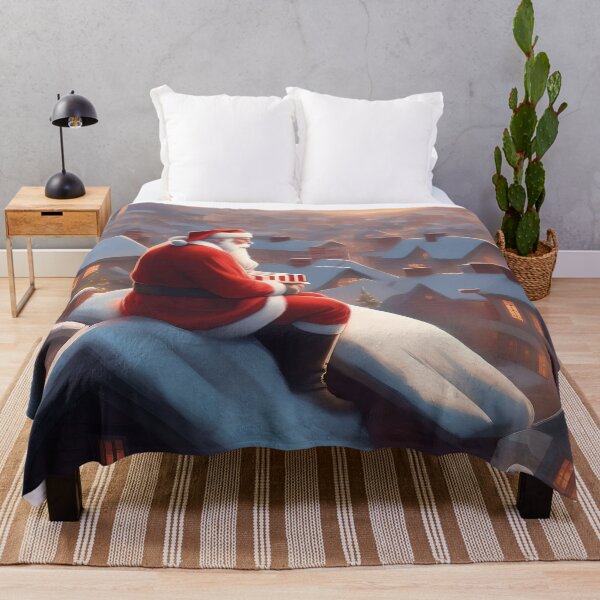 Item preview, MERRY CHRISTMAS - Santa meditating above the city designed and sold by ChezVirge.