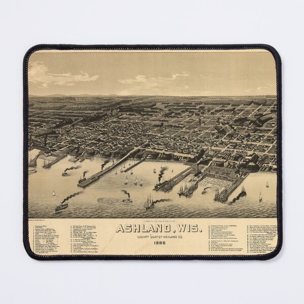 Item preview, Ashland, Wisconsin (1886) designed and sold by allhistory.
