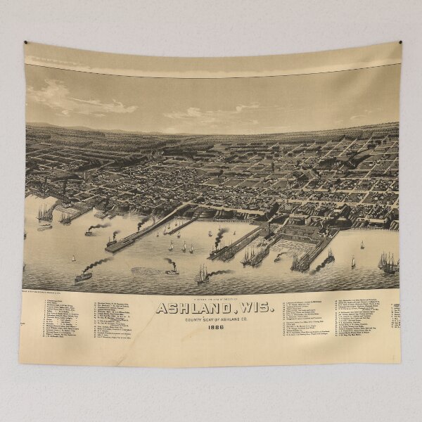 Item preview, Ashland, Wisconsin (1886) designed and sold by allhistory.