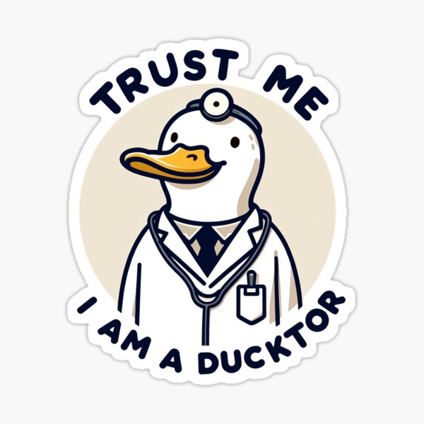 Vista previa del artículo con la obra «Confía en mí, soy un Ducktor», diseñado y vendido por KapuczeShop.