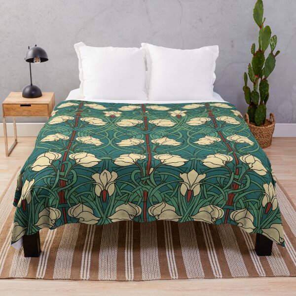 Item preview, Art Deco Nouveau Inspired Floral Tapestry designed and sold by digitalvintage.