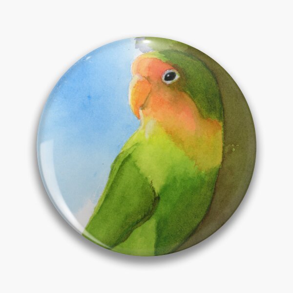 Item preview, Kaki the lovebird designed and sold by PurpleKimArt.