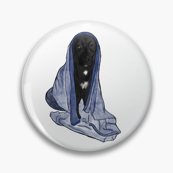 Item preview, Sleepy cute dog black labrador with blanket designed and sold by DesignAleks.