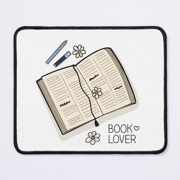 Item preview, Book lover. Book with flowers, pencil and text marker designed and sold by OlyaMolli.