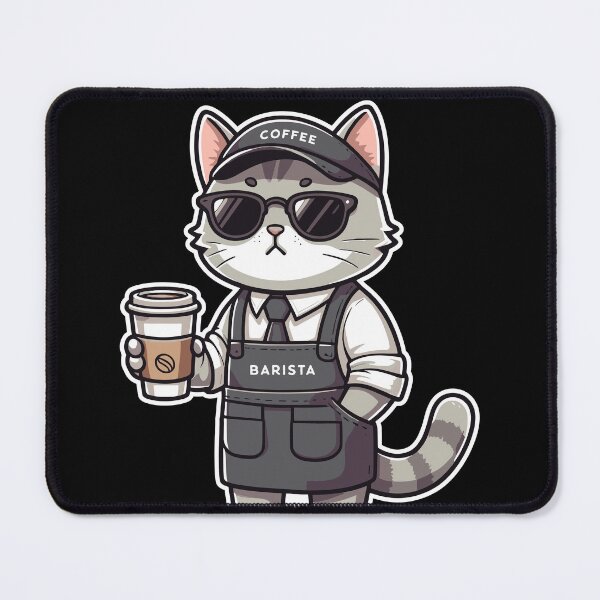 Item preview, Coffee Cat Barista | Support Your Local Barista  designed and sold by ianths.
