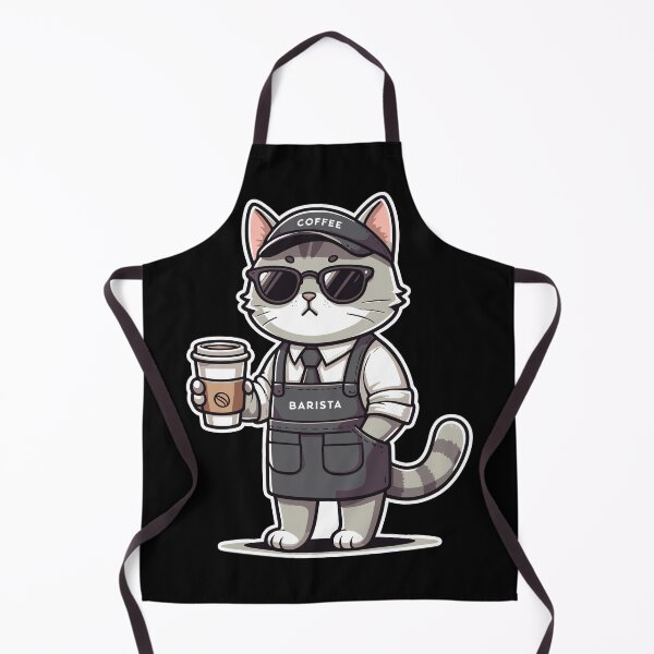 Item preview, Coffee Cat Barista | Support Your Local Barista designed and sold by ianths.