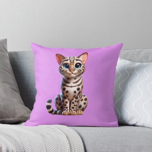 Item preview, Cute Cartoon Ocelot Kitten - Cute and Fluffy Design designed and sold by Nathalymx.