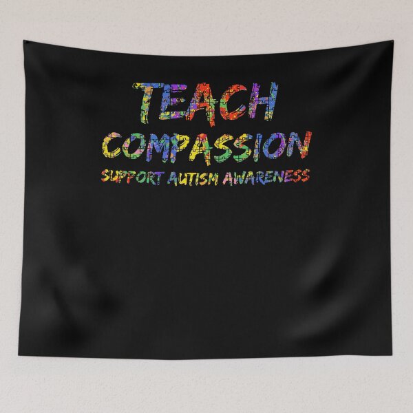 Item preview, Teach Compassion Support Autism Awareness Puzzle Paint Splash designed and sold by TNDesignStudio.