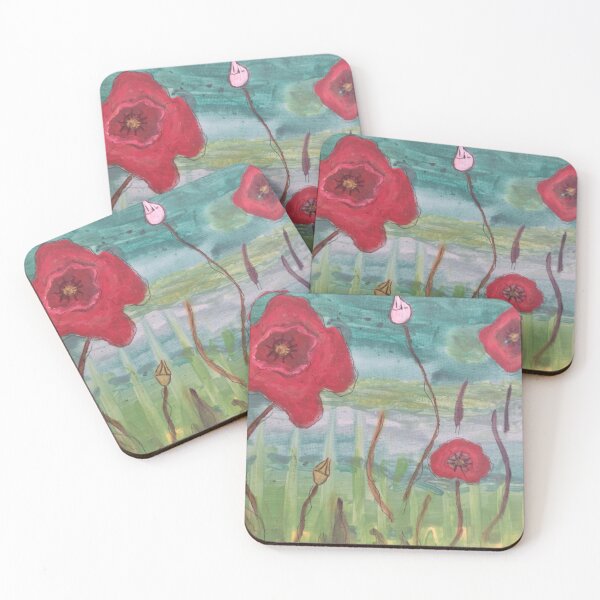 Item preview, Watery poppies designed and sold by ArtbyColleen.