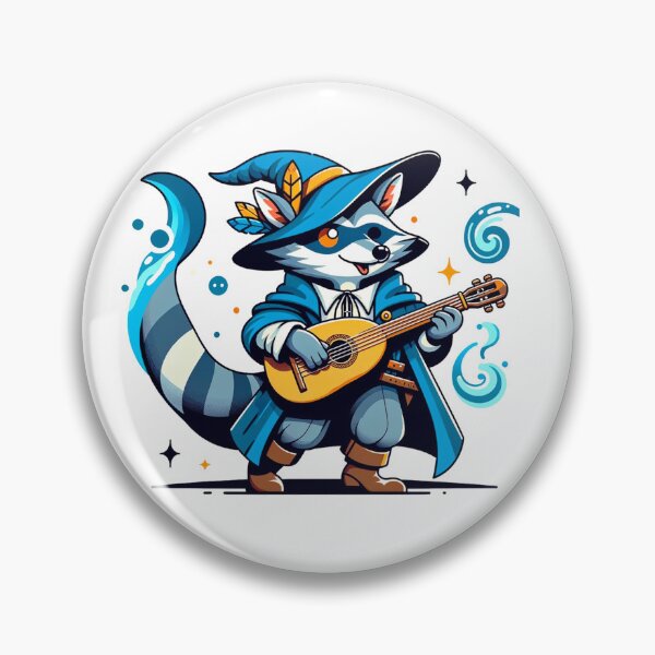 Item preview, Melodic Raccoon Bard - Strummer of Tales designed and sold by dungeonwarriors.