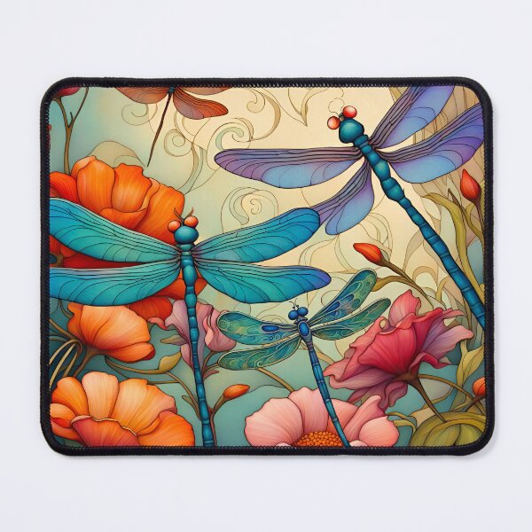 Item preview, Libélulas en el romántico jardín Ninfa designed and sold by Glimmersmith.