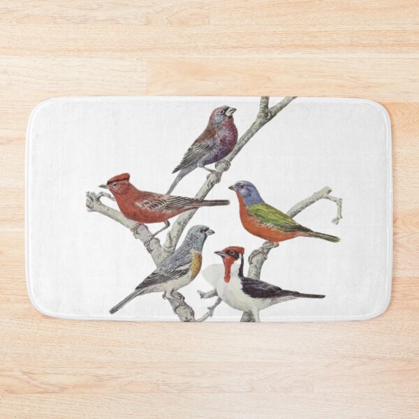 Item preview, "Red Gold Finch" - funny Goldfinches on a tree designed and sold by Obinne.