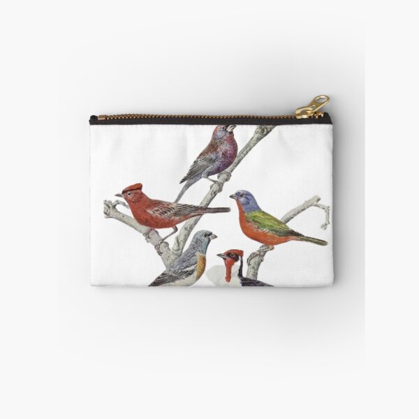 Item preview, "Red Gold Finch" - funny Goldfinches on a tree designed and sold by Obinne.