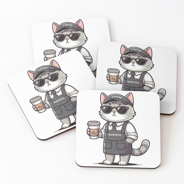 Item preview, Coffee Cat Barista | Support Your Local Barista  designed and sold by ianths.