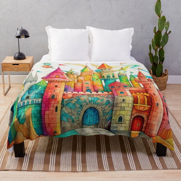 Item preview, A colorful castle sketch designed and sold by LazyLifestyle.