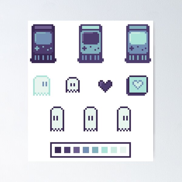 Item preview, Retro Arcade Ghost Pixel Art  designed and sold by muffineshipster.