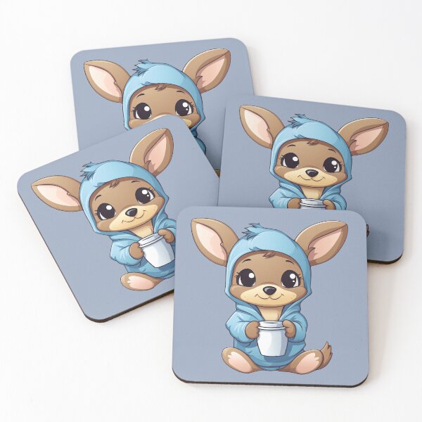 Item preview, Baby Kangaroo in Pajamas with Mug, Adorable designed and sold by lolodrawing.