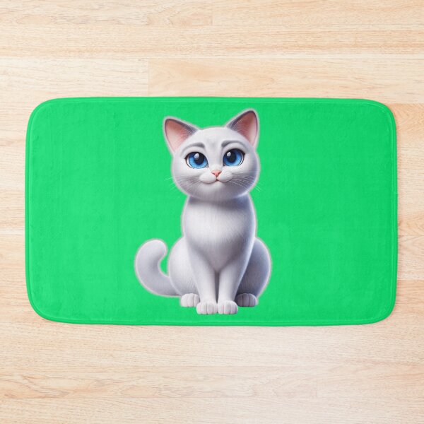 Item preview, Cute Cartoon Khao Manee Kitten - Cute and Fluffy Design designed and sold by Nathalymx.