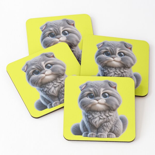 Item preview, Cute Cartoon Highland Fold Kitten - Cute and Fluffy Design designed and sold by Nathalymx.