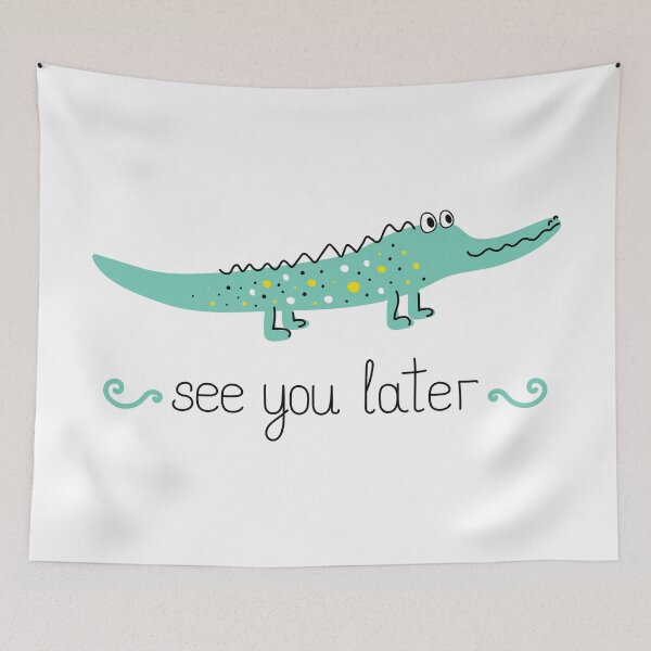 Item preview, Cute alligator. See you later lettering  designed and sold by OlyaMolli.