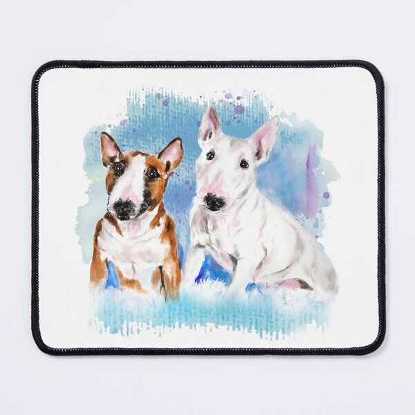 Item preview, Two bull terriers with background designed and sold by CorneliaPilz.