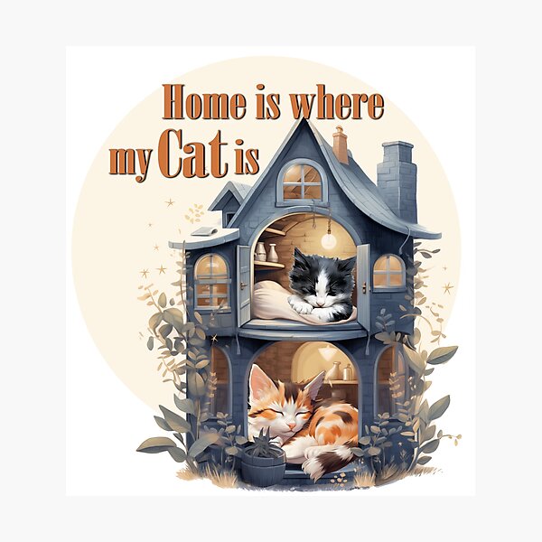 Artikelvorschau, Zuhause ist, wo meine Katze ist entworfen und verkauft von Whimsaurus.