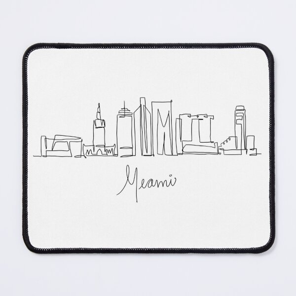 Item preview, Miami line art city skyline designed and sold by adesignworld.