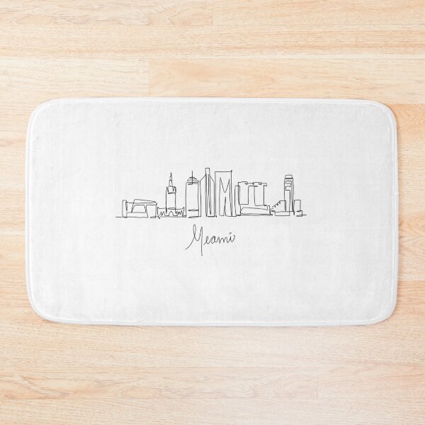 Item preview, Miami line art city skyline designed and sold by adesignworld.