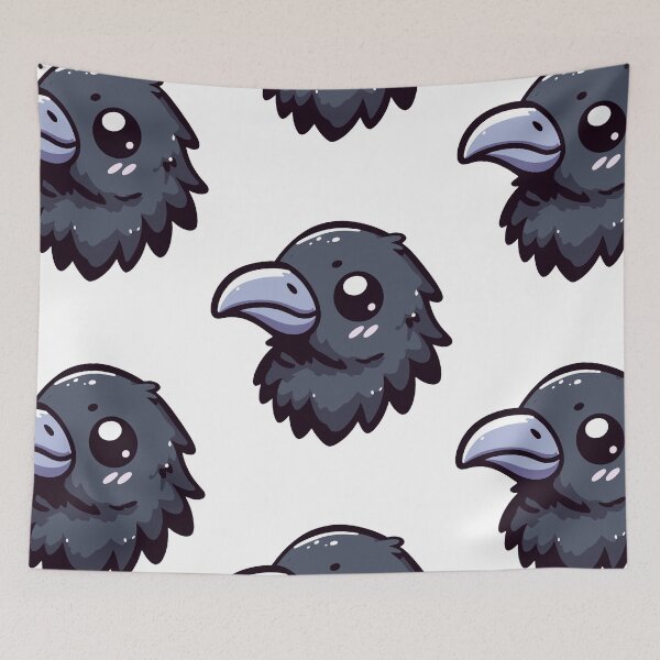 Item preview, Cute Vectoral Raven Face designed and sold by ArtfulWeave.