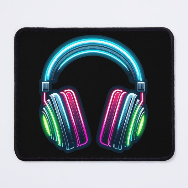 Item preview, neon headphones  designed and sold by Truck Stop One.