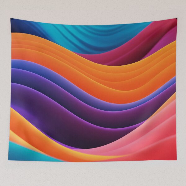 Item preview, Abstract colorful waves designed and sold by Giuseppe Cammino.