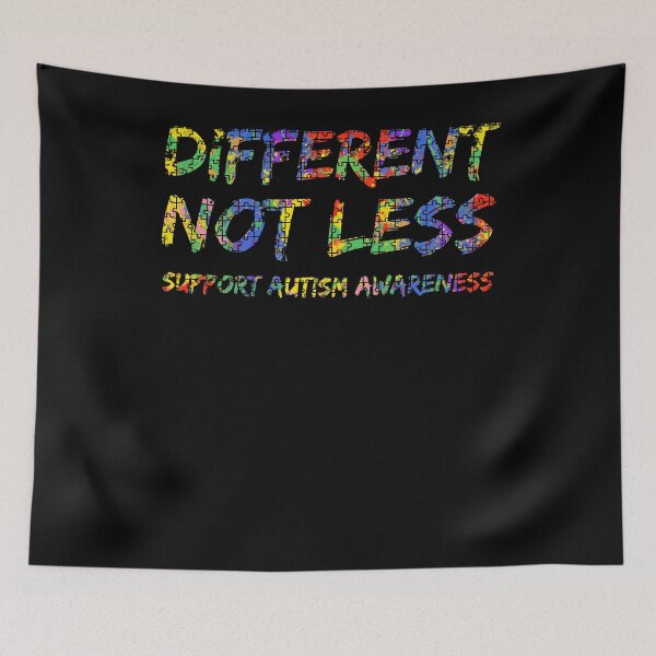 Item preview, Different Not Less Support Autism Awareness Puzzle Paint Splash designed and sold by TNDesignStudio.
