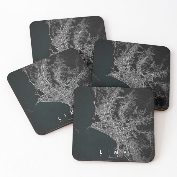 Item preview, Lima City Map of Peru - Dark designed and sold by deMAP.