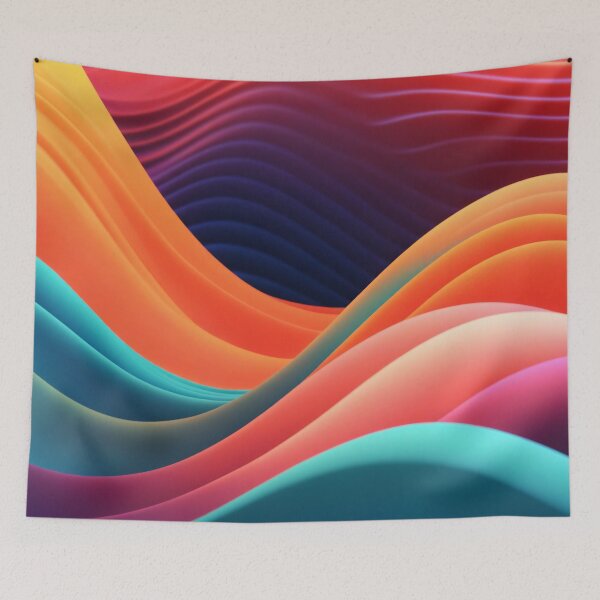 Item preview, Abstract colorful waves designed and sold by Giuseppe Cammino.