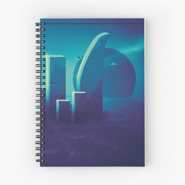 Item preview, Another Place: Retro Cyberpunk Sci-Fi Planet designed and sold by Skull Fern.