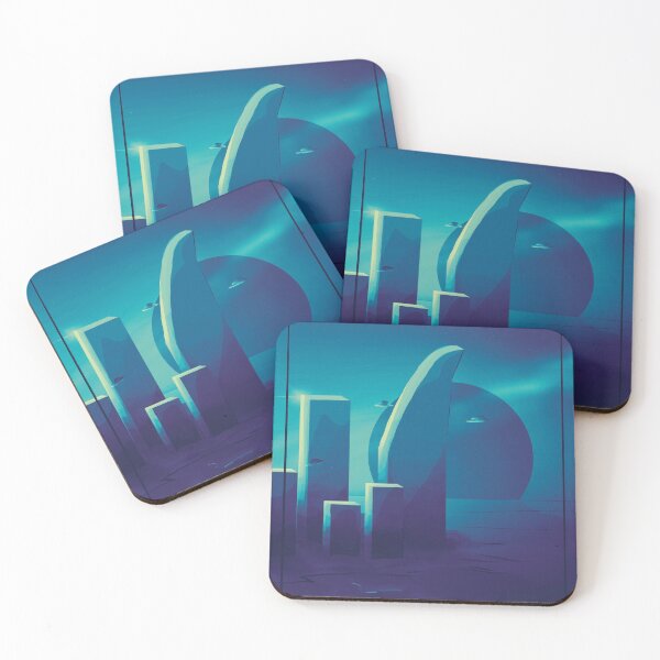 Item preview, Another Place: Retro Cyberpunk Sci-Fi Planet designed and sold by Skull Fern.