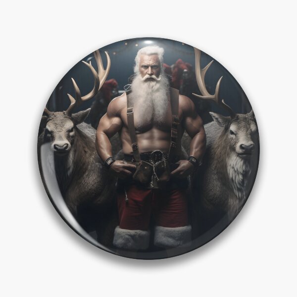 Item preview, Muscle Santa and Reindeers designed and sold by toaderbogdan88.