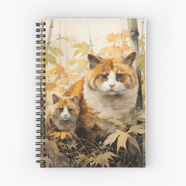 Artikelvorschau, Flüstern des Herbstes: Ein duales katzenartiges Tuschegemälde entworfen und verkauft von WFTan.