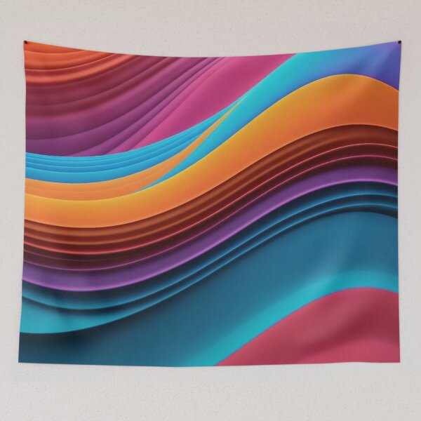 Item preview, Abstract colorful waves designed and sold by Giuseppe Cammino.