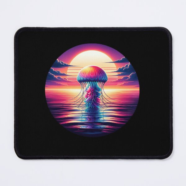 Item preview, Captivating Jellyfish Floating in Front of Sunset designed and sold by SandbarTees.