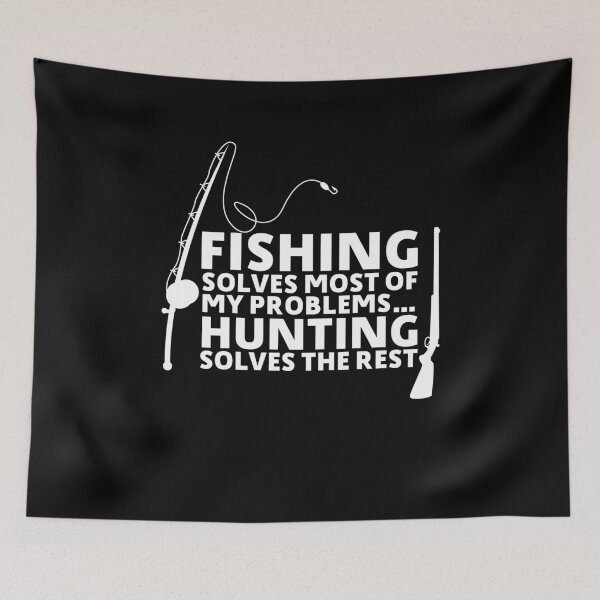 Item preview, Fishing And Hunting Solve My Problems designed and sold by ArabCorner.