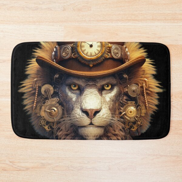 Item preview, Mechanical Mane Majesty -Steampunk Lion Art- designed and sold by lematworks.