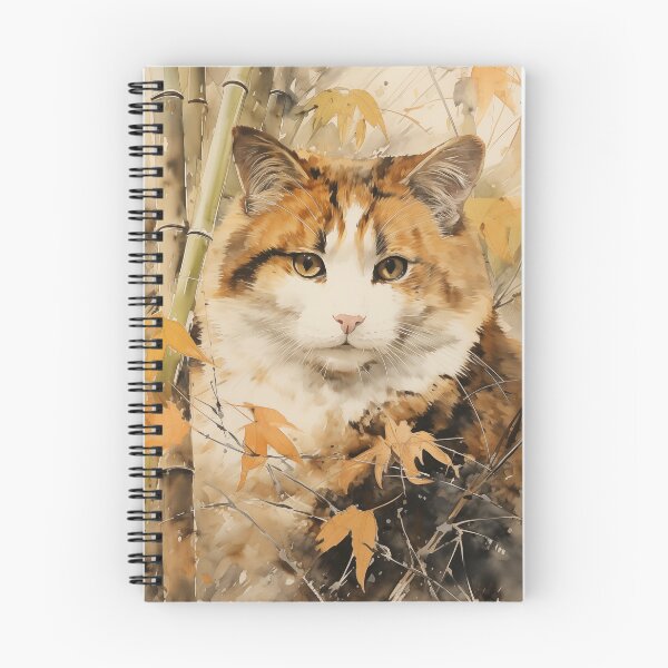 Artikelvorschau, Serene Gaze: Das herbstliche Katzentintenporträt entworfen und verkauft von WFTan.