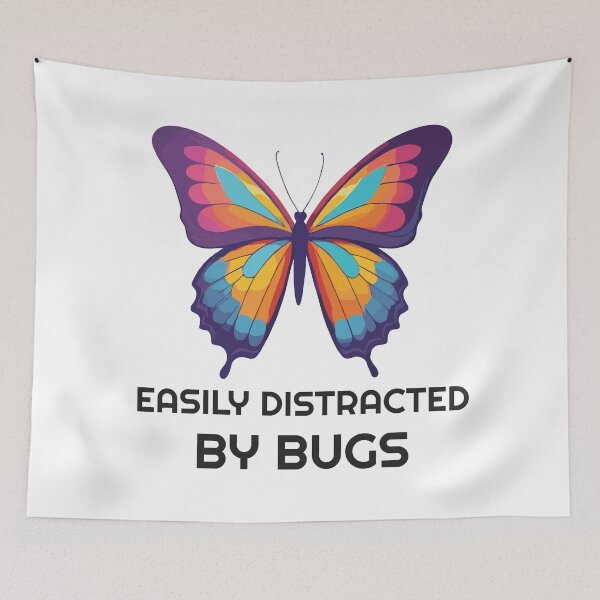 Item preview, Easily distracted by bugs - butterfly designed and sold by twisted-dot.