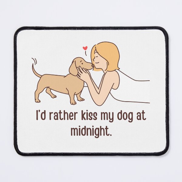Item preview, New year puns- I'd rathar kiss my dog at midnight | Dog Lover's designed and sold by PurpleWay.