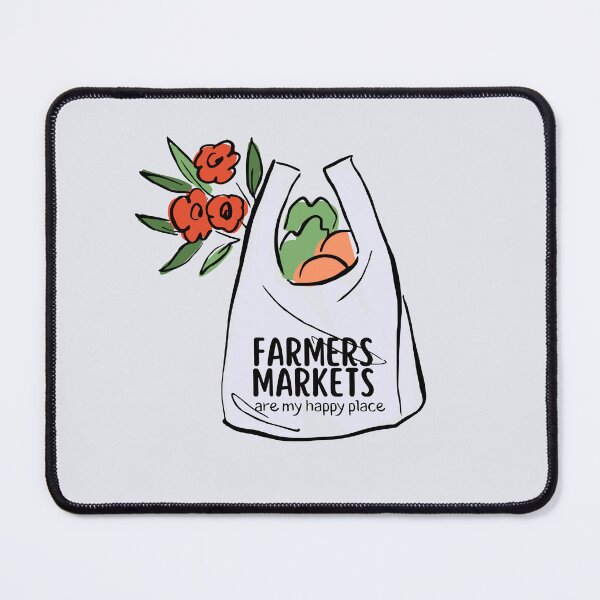 Item preview, farmers markets are my happy place designed and sold by Hannah Rosen.
