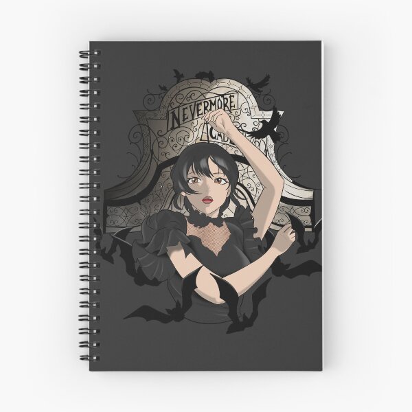 Artikelvorschau, Anime-Stil von Wednesday Addams entworfen und verkauft von Leahsartworks.